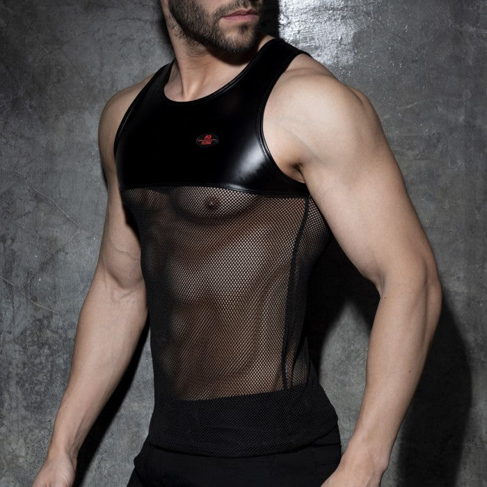 ADDICTED Rub-Mesh Tank Top ADF178