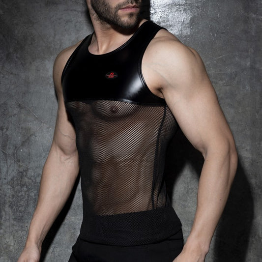 ADDICTED Rub-Mesh Tank Top ADF178