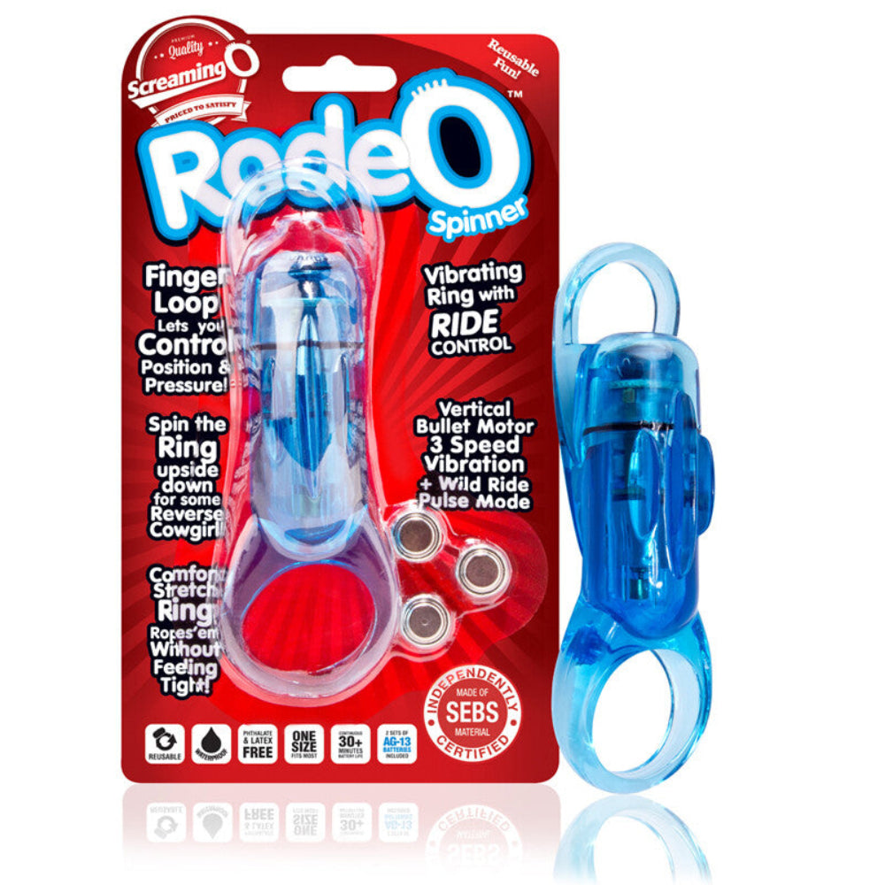 Screaming O RodeO Spinner Vibrating Ring -Blue