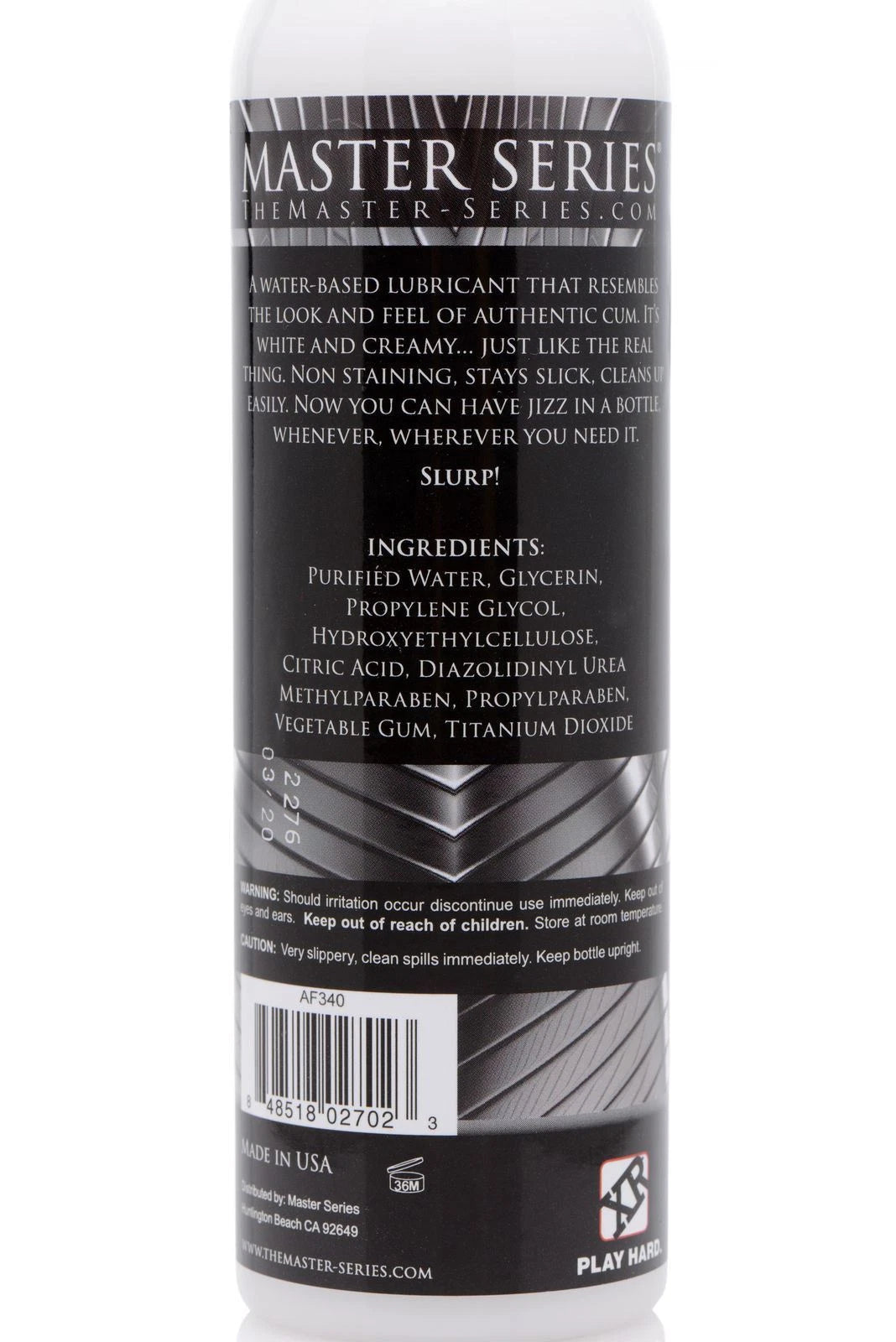Master Series "Jizz" Unscented Cum Lube - 8.5oz
