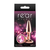 Rear Assets Tapered Rose Gold Gem Butt Plug - Small
