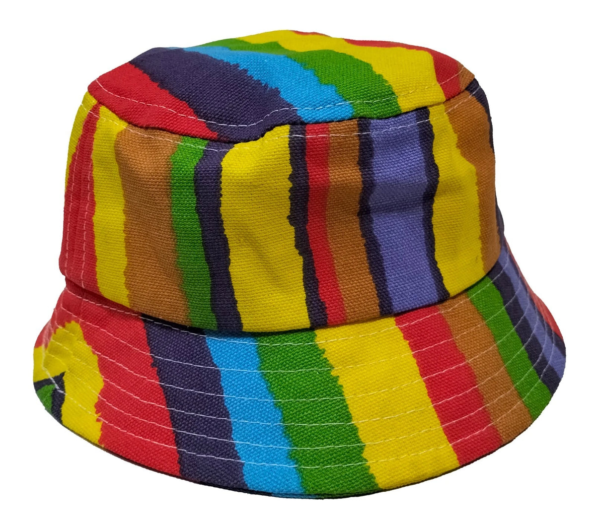 Striped Rainbow Pride Bucket Hat