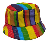 Striped Rainbow Pride Bucket Hat