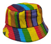 Striped Rainbow Pride Bucket Hat
