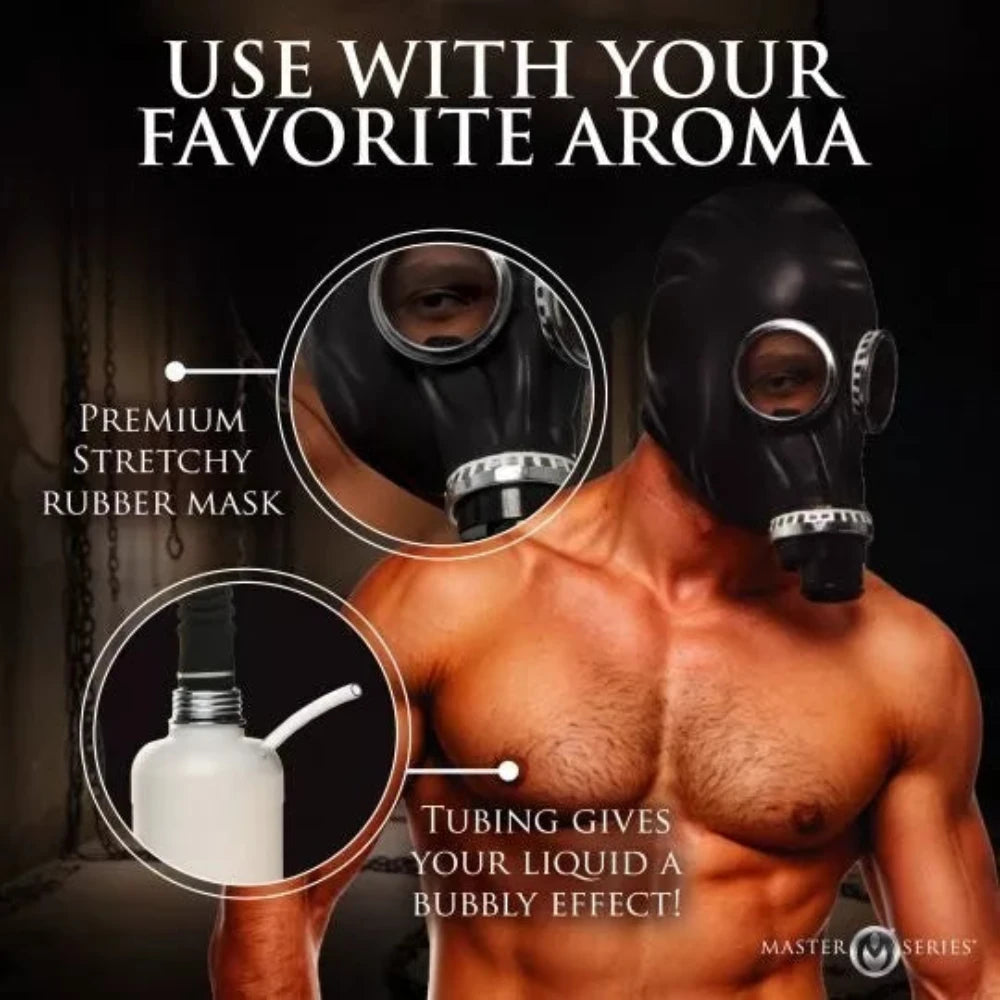MS "Dark Inhaler" Gas Mask w/ Bottle – Black/White