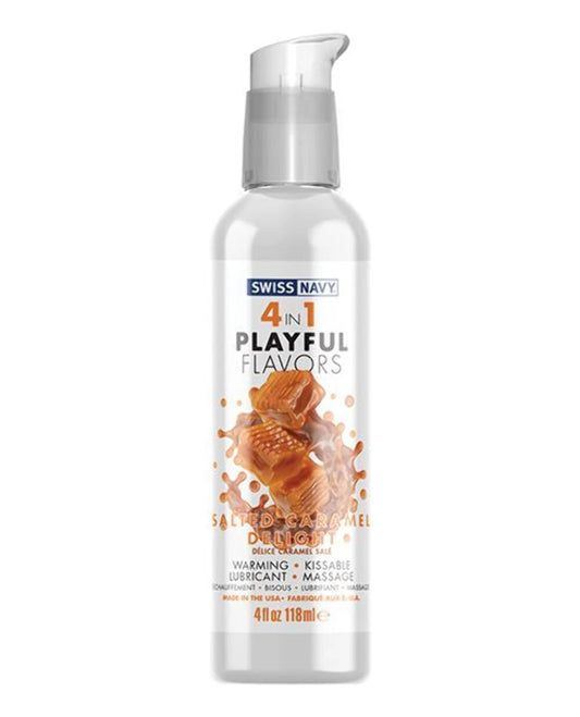 Swiss Navy 4 in 1 Salted Carmel Lube - 4oz