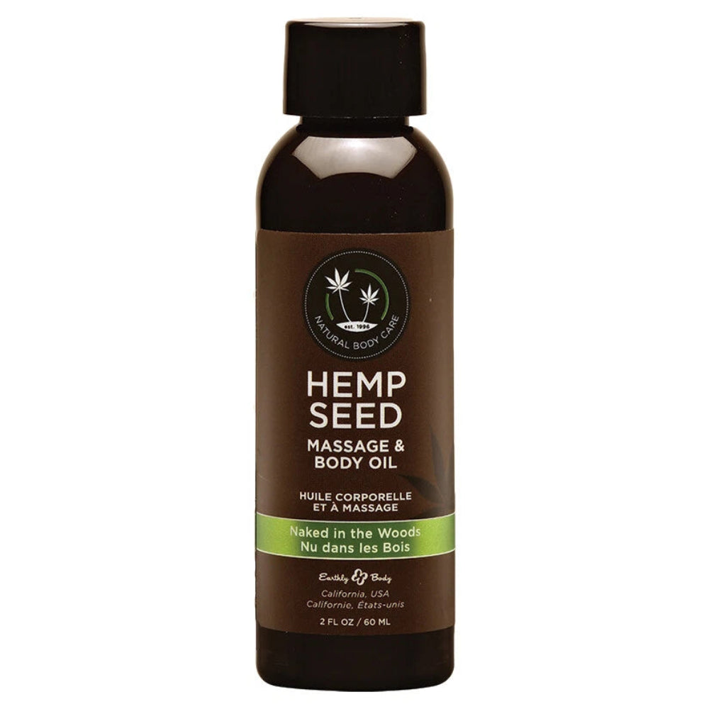 Hemp Seed 'Naked In The Woods' Massage Oil -2oz