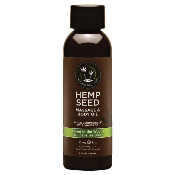 Hemp Seed 'Naked In The Woods' Massage Oil -2oz