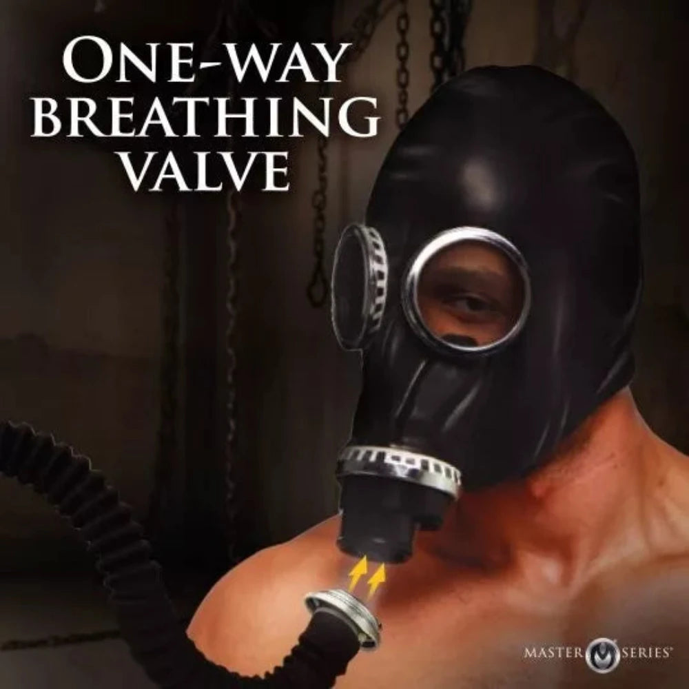 MS "Dark Inhaler" Gas Mask w/ Bottle – Black/White