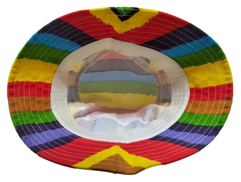 Striped Rainbow Pride Bucket Hat