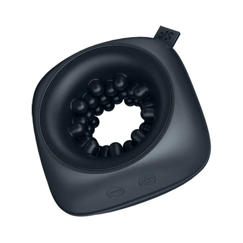 Satisfyer Ring Stroker w/ Vibration -Black