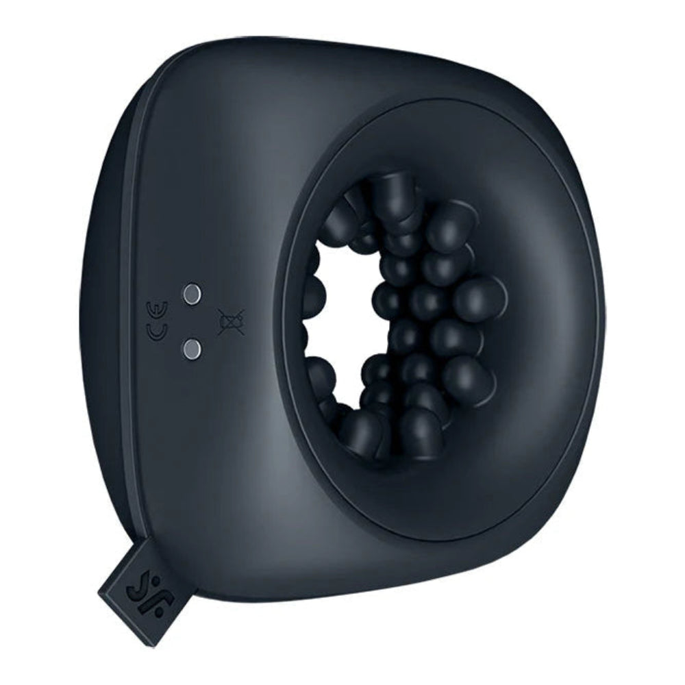 Satisfyer Ring Stroker w/ Vibration -Black
