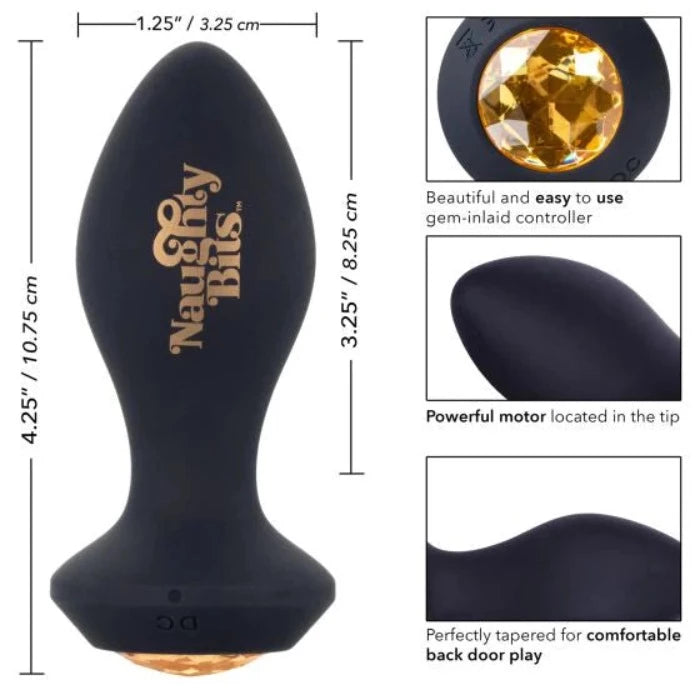 CalEx Naughty Bits "Shake Your Ass" Petite Gem Vibrating Butt Plug