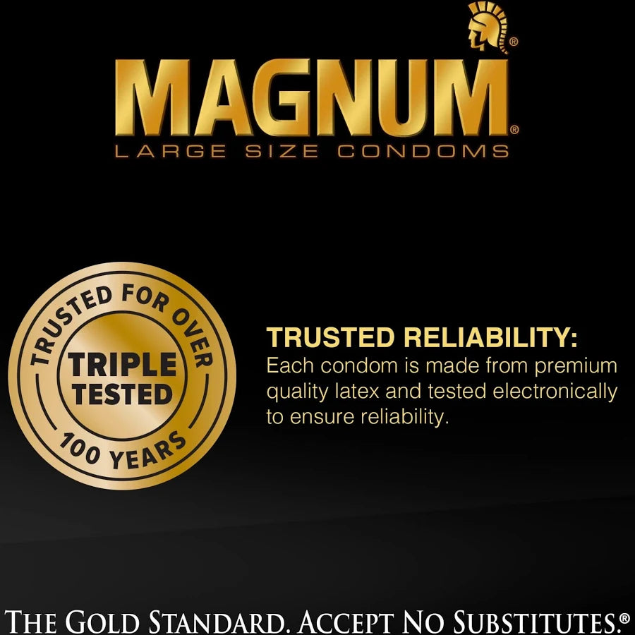 Trojan MAGNUM Large Condoms -3pk