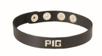 Leather Wordband Collar - Pig