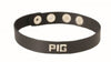 Leather Wordband Collar - Pig