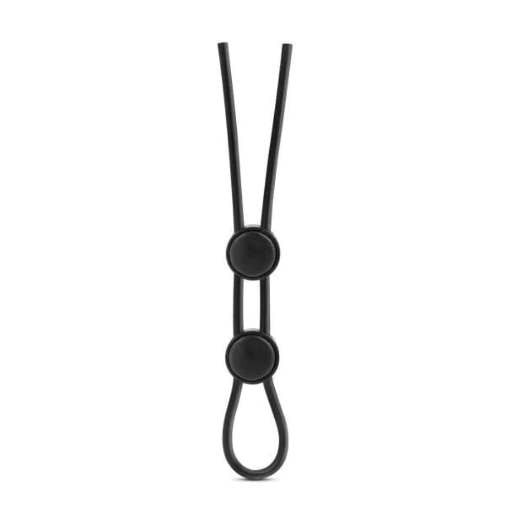 Stay Hard "Double Loop" Cock Ring -Black