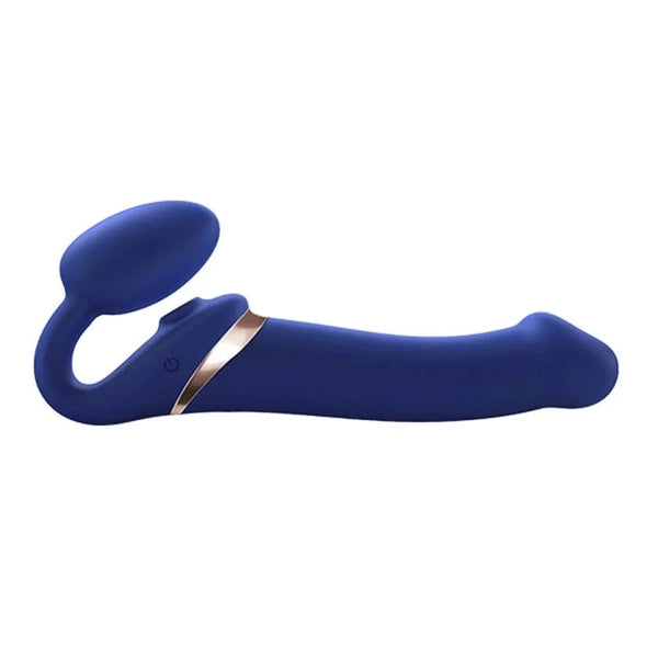 Strap-On-Me 'Bendable' Vibrating Strap-On-Blue Size -Small