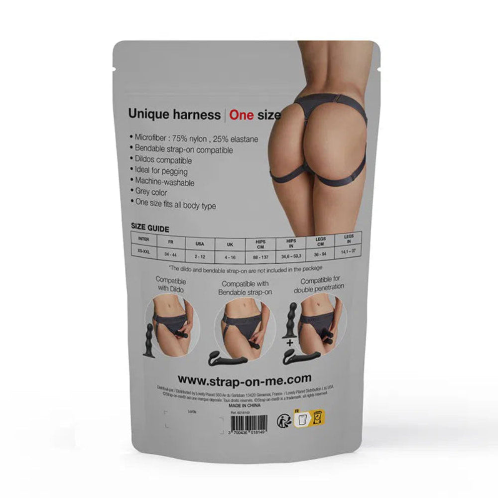 Strap on Me Unique Harness -Grey OS