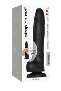 Strap-On-Me "Sliding Skin" Dildo Black - XXL