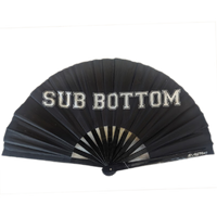 Sub Bottom Pride Hand Fan - Wooden