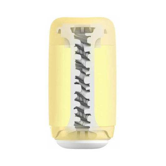 Tenga Puffy Springy Custard Yellow Stroker