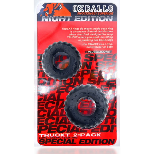 OXB TRUCKT Cock Rings 2 Pack -Night Black