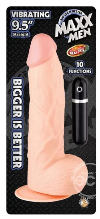 Maxx Men "Vibrating" Straight 9.5" Dildo