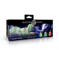 MS 'Glow Pour' Blacklight Reactive Drip Candle Set 3pk