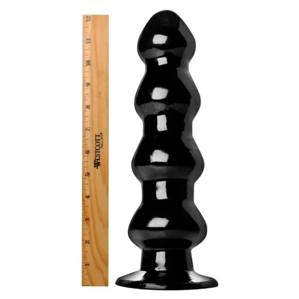 MS Four Stage 12.5" Rocket Dildo -Black