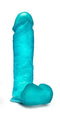 B Yours Plus &quot;Mount n’ Moan&quot; 9 Inch Ballsy Dildo -Teal