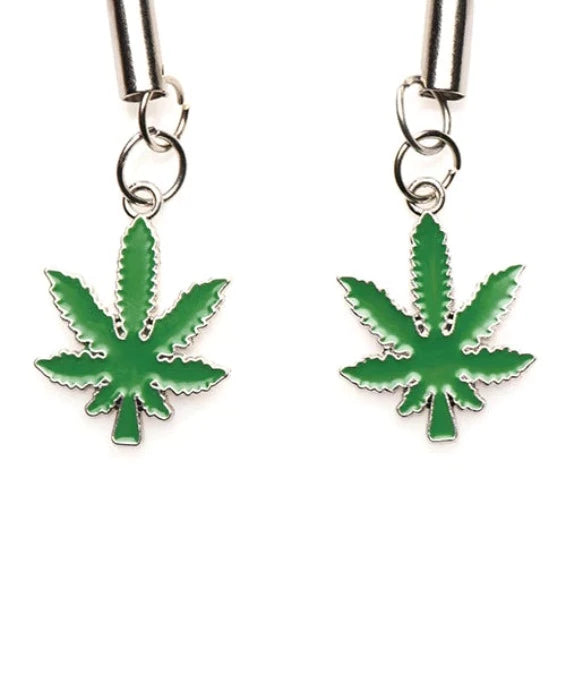 Charmed "Mary Jane" Nipple Clamps -Green/Silver