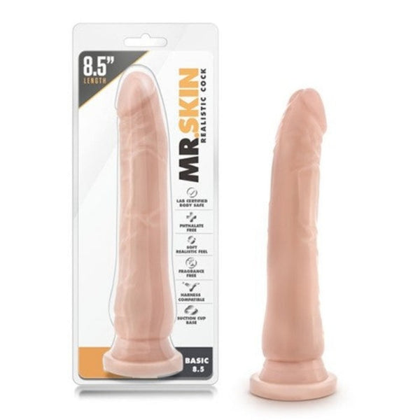 Mr. Skin 'Basic' 8.5 Inch Dildo w/ Suction Cup -Vanilla
