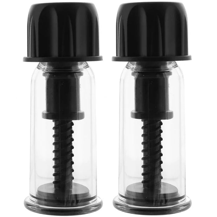 Nipple Play "Vacuum Twist" Suckers -Black