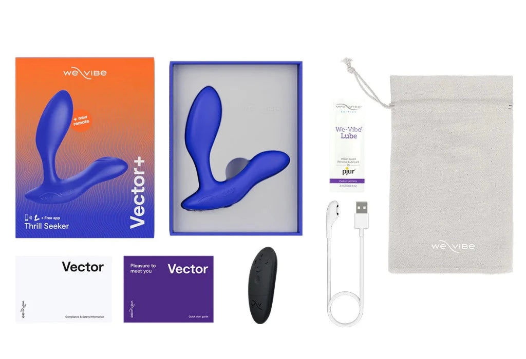 We-Vibe "Vector +" Vibrating Prostate Massager -Royal Blue