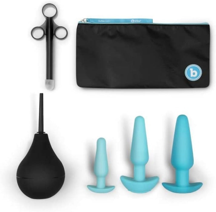 b-Vibe "Anal Education" 10 Piece Set -Blue