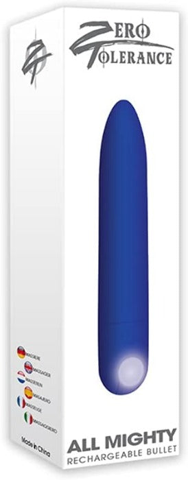 ZT 'All Mighty' Rechargeable Bullet 10 speed -Blue