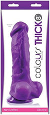 Colours Pleasures ''Thick'' 8 Inch Dildo -Purple