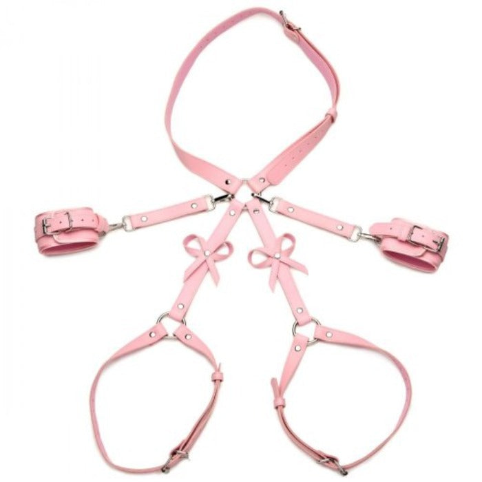 Strict 'Pink' Bondage Thigh Harness with Bows -M/L