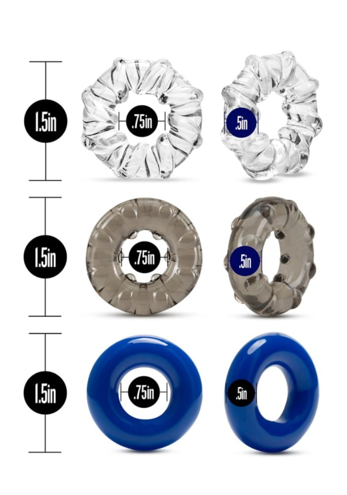Stay Hard 'Triple Stretch' C/Rings 3-Pk