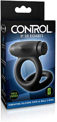 Control "Vibe" Cock & Ball Ring -Blk