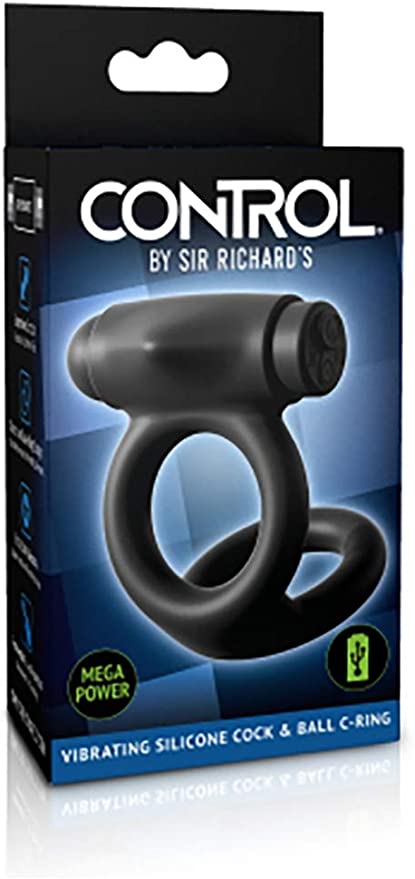 Control "Vibe" Cock & Ball Ring -Blk