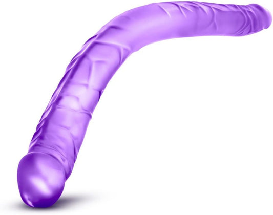 B Yours "Double" Dildo 18" -Purple
