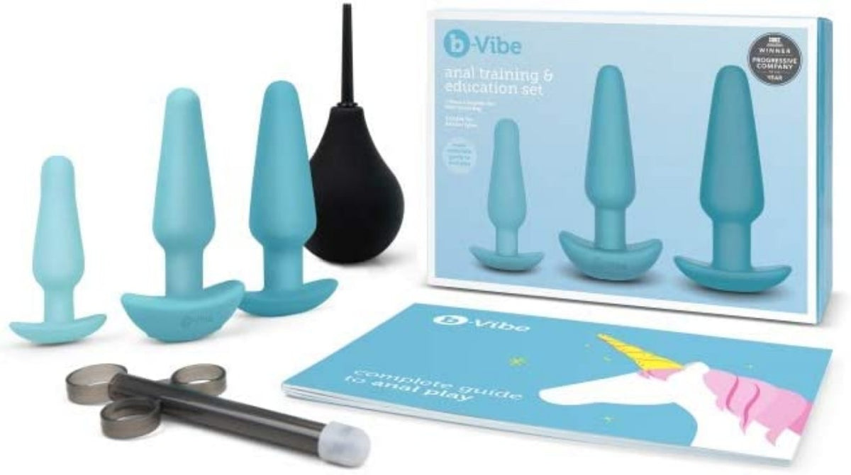 b-Vibe "Anal Education" 10 Piece Set -Blue