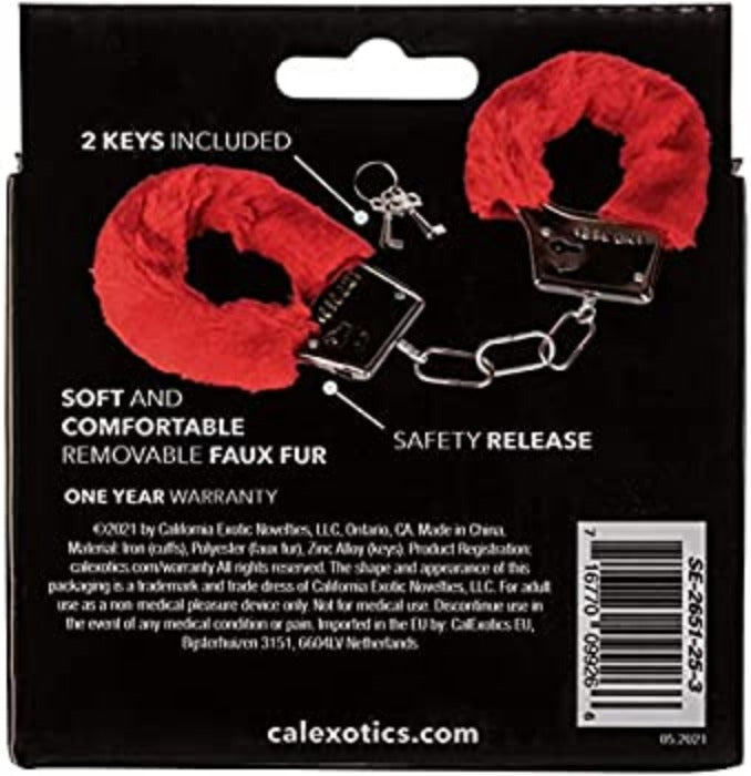 Calex Playfull "Furry Cuffs" -Red