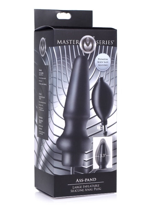 MS "Ass Pand" Inflatable Anal Plug Large -Black