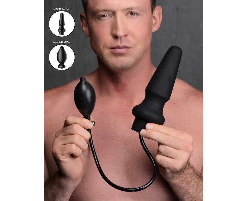MS "Ass Pand" Inflatable Anal Plug Large -Black