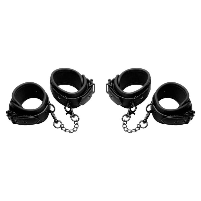 MS Kinky "Comfort" Wrist & Ankle Cuff Set -Black