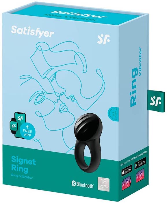 Satisfyer 'Signet' Cock Ring Vibe -Black