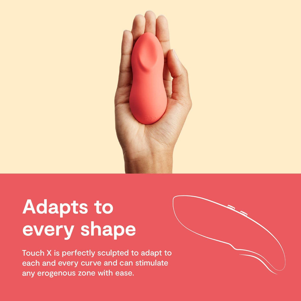 We-Vibe "Touch X" Clit Vibe -Coral